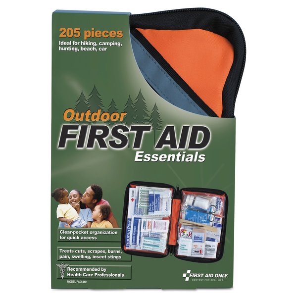 First Aid Only Outdoor Softsided First Aid Kit for 10 People, 205 Pieces, Fabric Case FAO-440